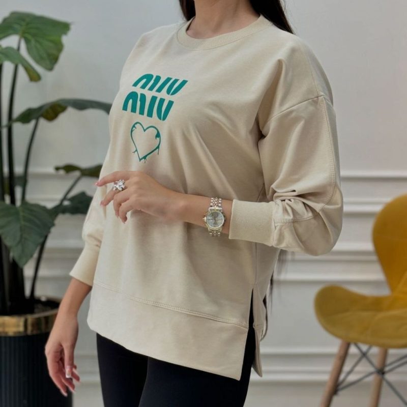 بلوز آستین بلند میو میو عمده (پک 6 عددی)