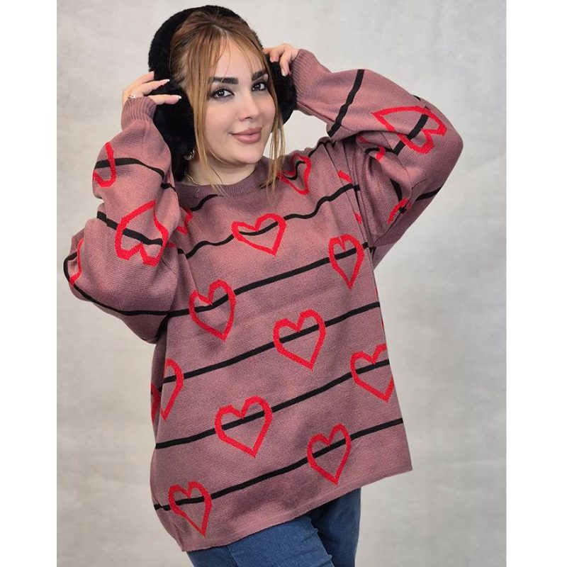 ️تیشرت بافت قلب خطی عمده (پک 6 عددی)