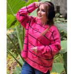 ️تیشرت بافت قلب خطی عمده (پک 6 عددی)