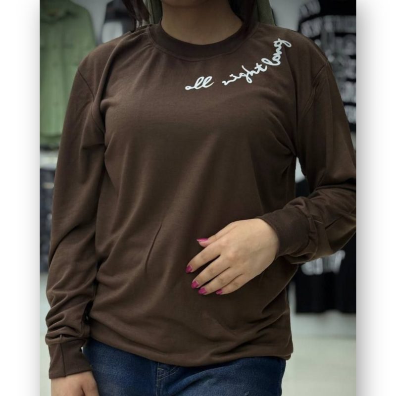 بلوز آستین دار چاپ دار عمده (پک 6 عددی)