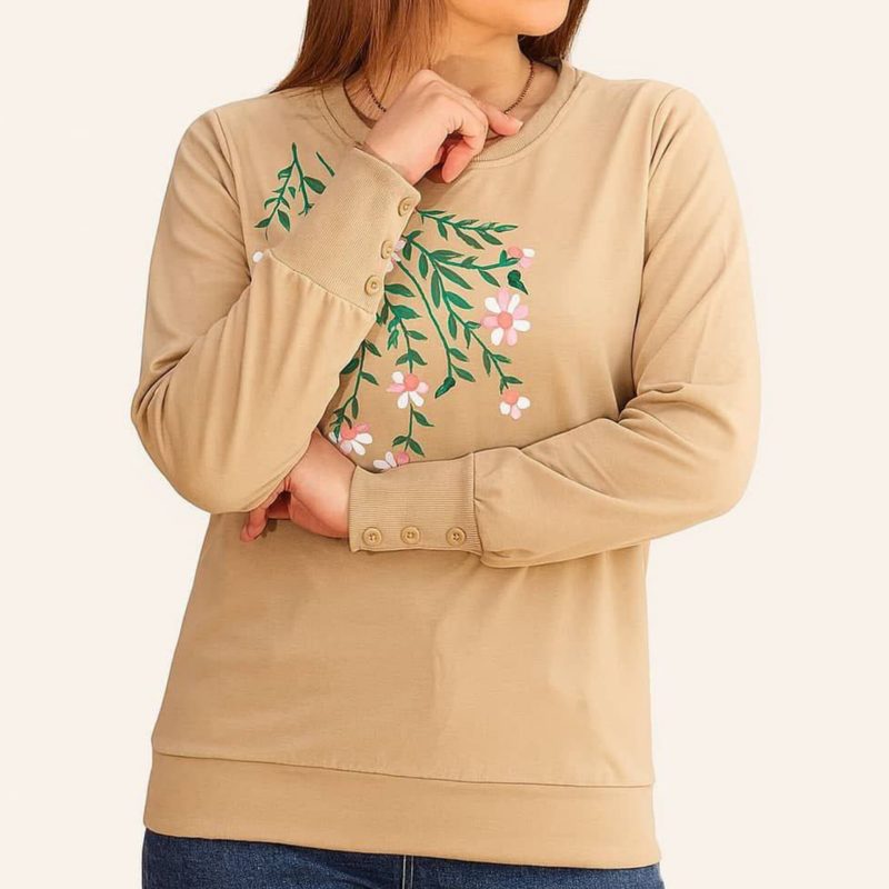 بلوز آستین بلند سینه گل عمده (پک ۷ عددی)