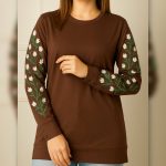 بلوز آستین بلند تمام چاپ گل عمده (پک ۷ عددی)