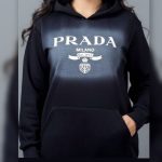 هودی لش مشکی چاپ پرادا عمده (پک 2 عددی)