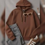 هودی باکسی کلاهدار نیم زیپ عمده (پک 4 عددی)