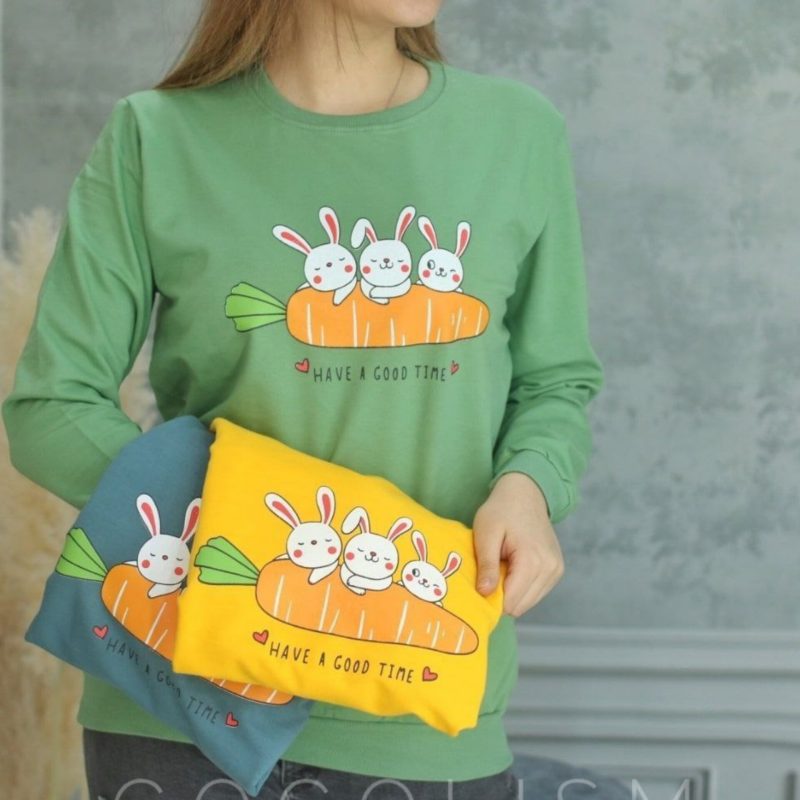 بلوز چاپ دار عمده (پک 6 عددی)