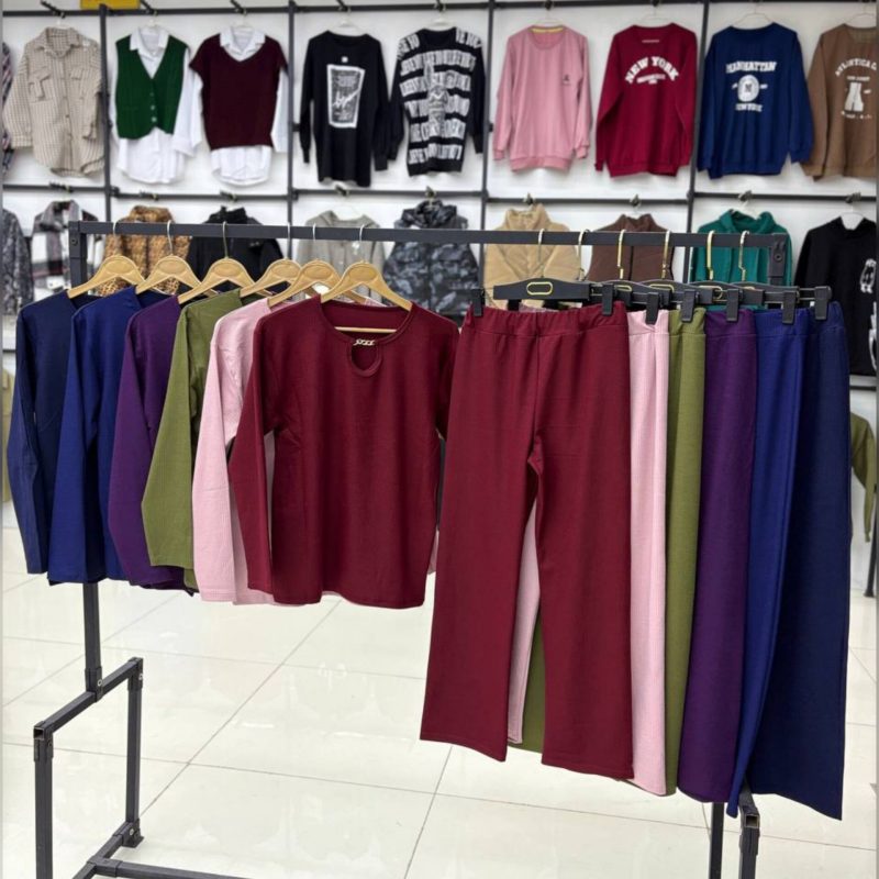 ست بلوز و شلوار زنجیری عمده (پک 4 عددی)