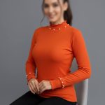 بلوز یقه و آستین ژول مرواریدی عمده (پک 6 عددی)