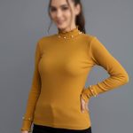 بلوز یقه و آستین ژول مرواریدی عمده (پک 6 عددی)