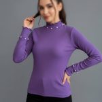 بلوز یقه و آستین ژول مرواریدی عمده (پک 6 عددی)