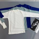 بلوز بیسیک یقه سه سانت فینگری عمده (پک 6 عددی)