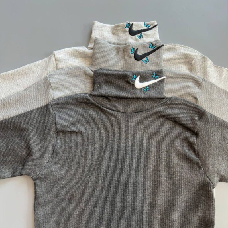 بلوز یقه اسکی گلدوزی نایک عمده (پک 6 عددی)