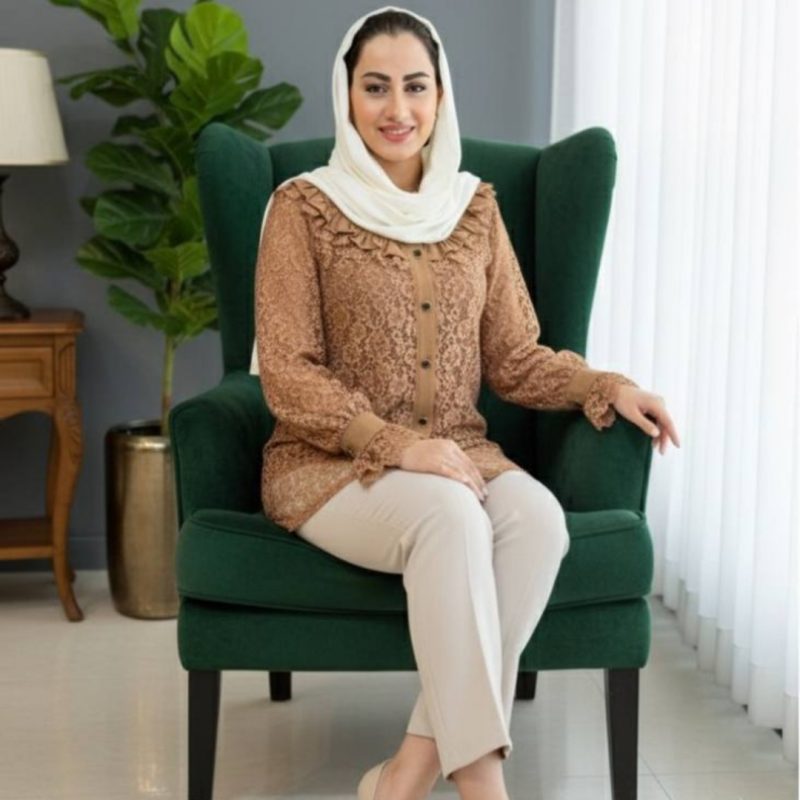 شومیز گیپور دانتل مدل انا عمده (پک 9 عددی)