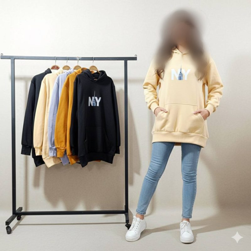 هودی قواره داره پشت چاپ عمده (پک 6 عددی)