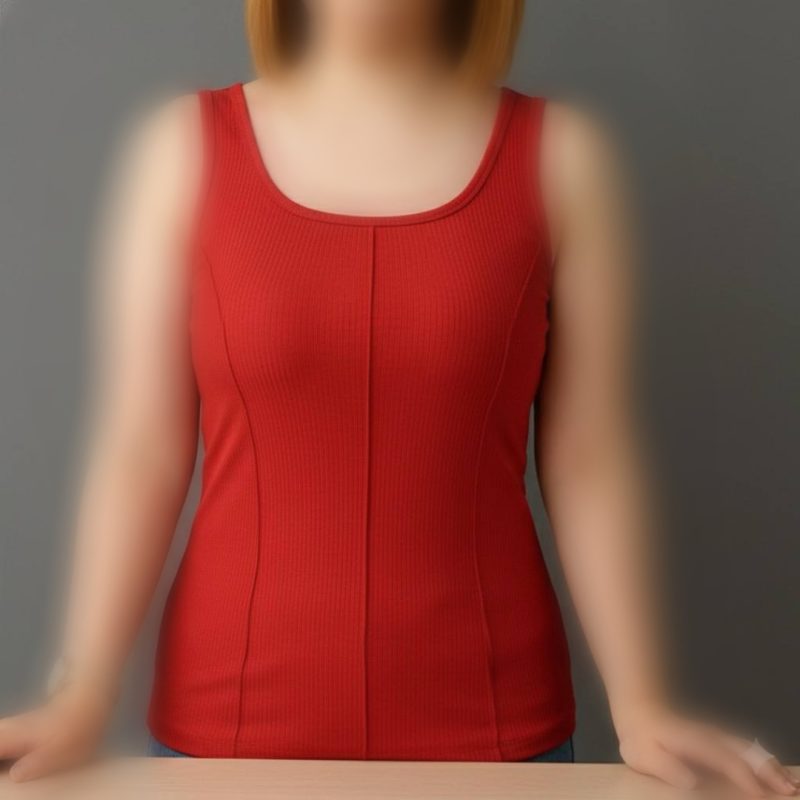 تاپ یقه خشتی جلو‌ دوخت عمده (پک 6 عددی)