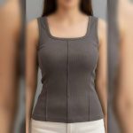 تاپ یقه خشتی جلو‌ ساسون عمده (پک 6 عددی)