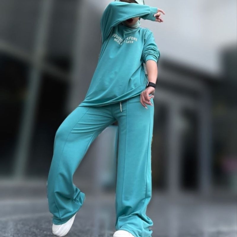 ست آستین بلند شلوار خط اتو عمده (پک 6 عددی)