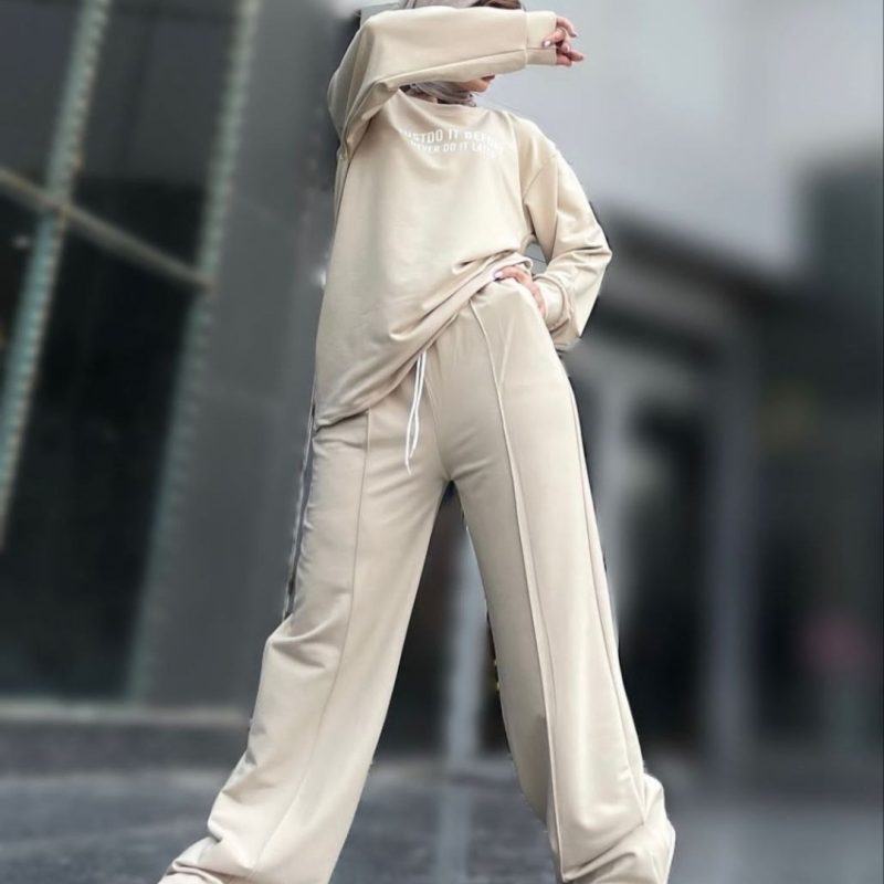 ست آستین بلند شلوار خط اتو عمده (پک 6 عددی)