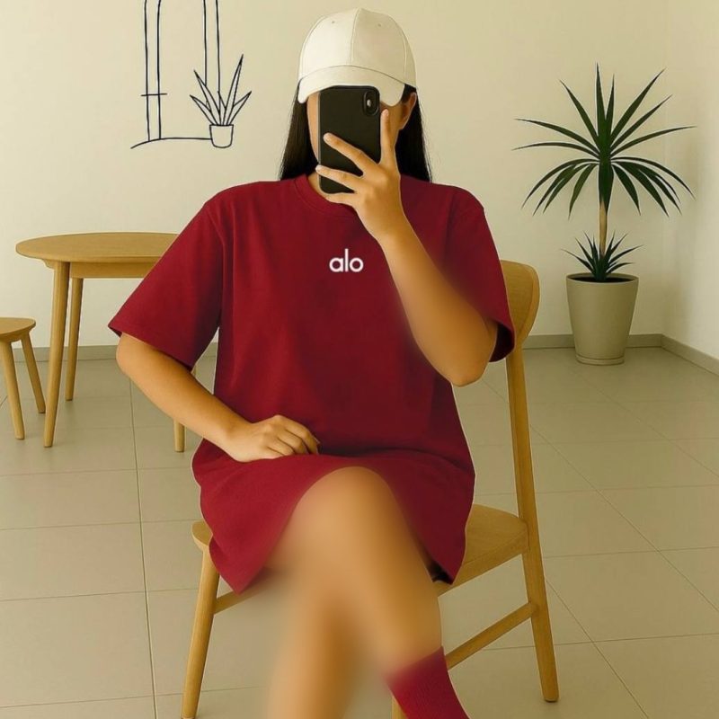 ️تیشرت باکسی چاپ alo عمده (پک 6 عددی)