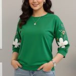 ️تیشرت لانگ آستین گل عمده (پک 6 عددی)️