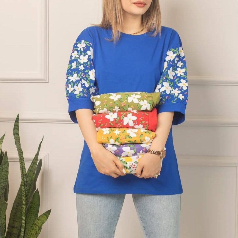 ️تیشرت لانگ آستین گل عمده (پک 6 عددی)️