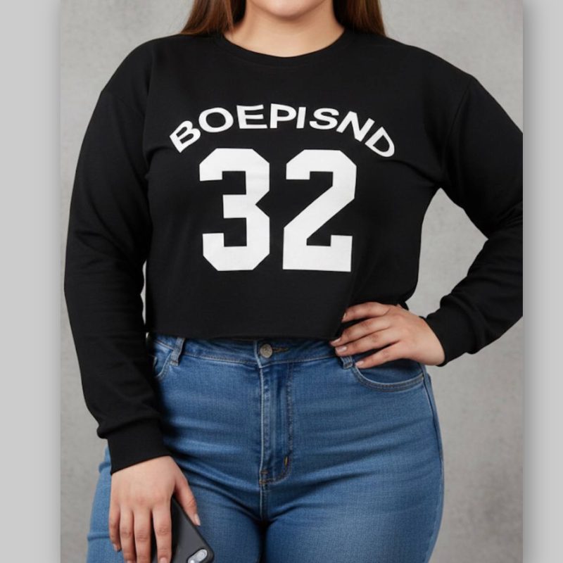 کراپ باکسی آستین بلند عمده (پک 6 عددی)