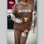 ست بلوز و شلوار بالنسیا پاپیونی عمده (پک 6 عددی)