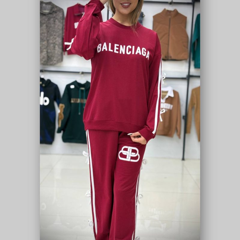 ست بلوز و شلوار بالنسیا پاپیونی عمده (پک 6 عددی)