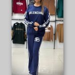 ست بلوز و شلوار بالنسیا پاپیونی عمده (پک 6 عددی)