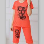 تیشرت شلوارک چاپ ساعت عمده (پک 6 عددی)