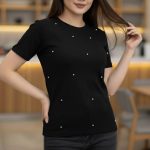 تیشرت بیسیک مرواریدی  عمده (پک 5 عددی)
