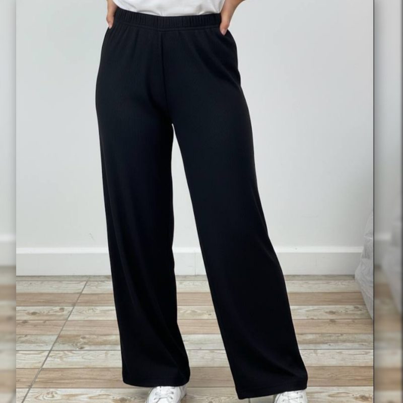 ️شلوار کمر کش راستا قواره دار عمده (پک 6 عددی)