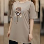 تیشرت لانگ نگینی عمده (پک 6 عددی)️