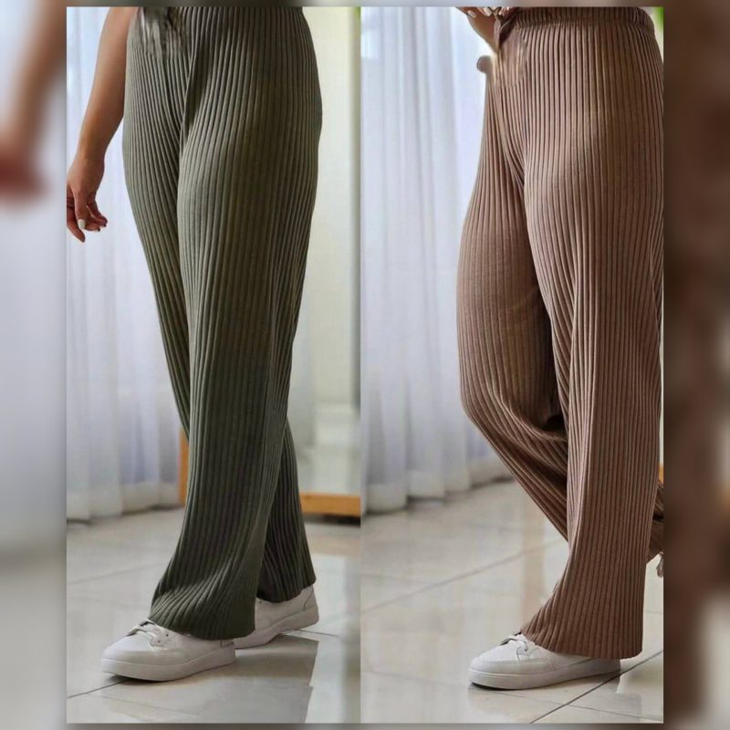 ️شلوار دامنی کمر کش ریلی عمده (پک 6 عددی)️