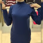 ️بلوز آستین‌دار یقه ۵ سانتی‌متر عمده (پک 6 عددی)️