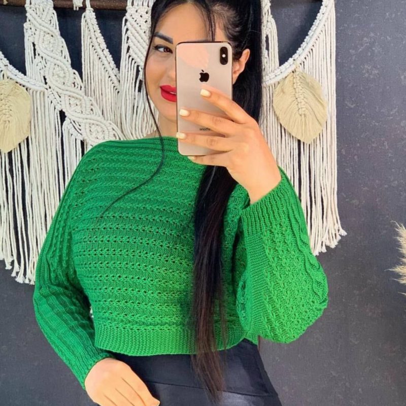 ️کراپ بافت فندقی عمده (پک 6 عددی)️