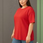 ️تیشرت جلو ۳دکمه قواره بزرگ عمده (پک 6 عددی)️