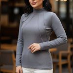 بلوز یقه پنج سانت جلو دوخت عمده (پک 6 عددی)️