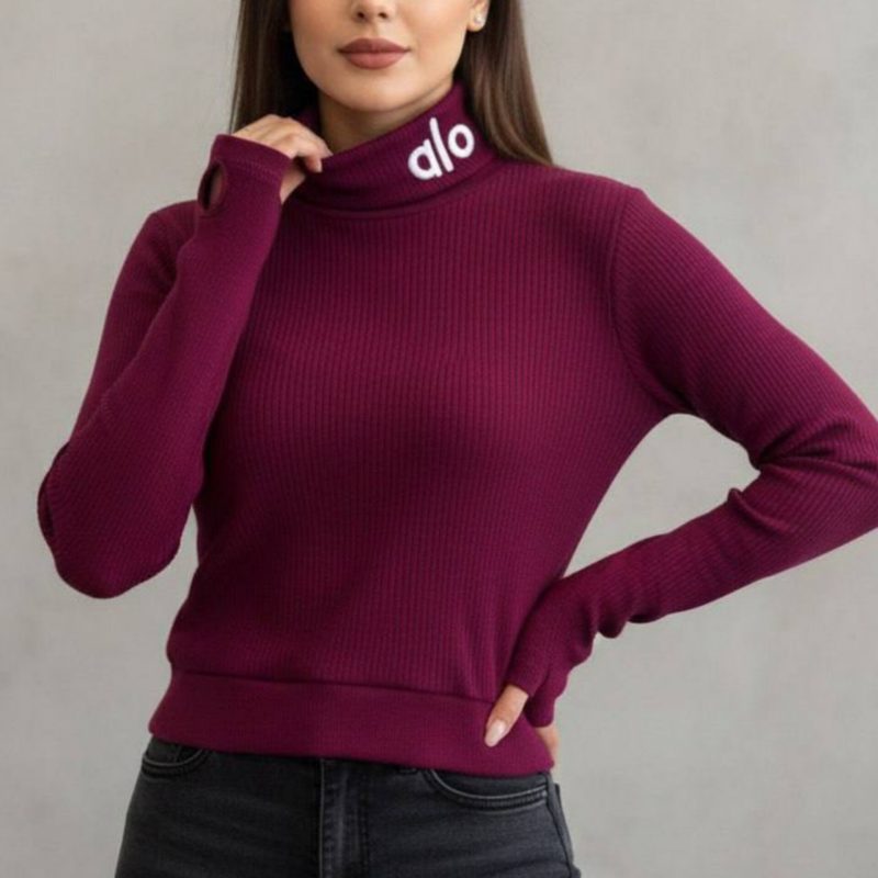 ️نیمتنه یقه اسکی گلدوزی alo عمده (پک 6 عددی)️