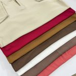 تیشرت نیم آستین نیم زیپ عمده (پک 7 عددی)️