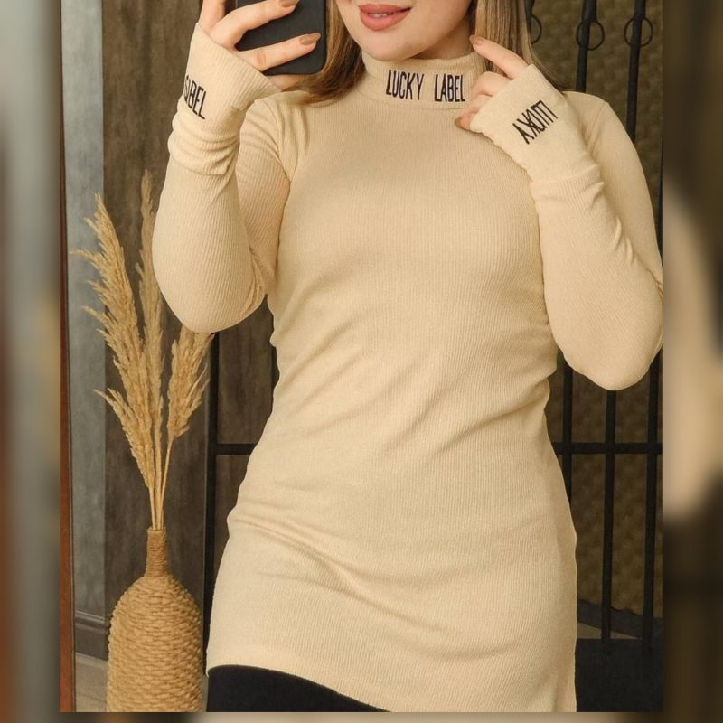 ️تونیک فینگر دار یقه اسکی عمده (پک 6 عددی)️