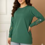 ️بلوز آستین بلند استین گل عمده (پک 7 عددی)️