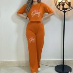 ️ست کراپ و شلوار چاپ IM عمده (پک 6 عددی)️