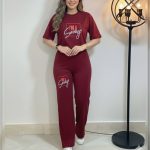 ️ست کراپ و شلوار چاپ IM عمده (پک 6 عددی)️