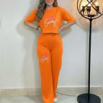 ️ست کراپ و شلوار چاپ IM عمده (پک 6 عددی)️