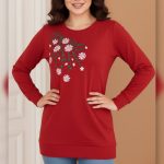 ️بلوز آستین بلند سینه گل عمده (پک 7 عددی)️