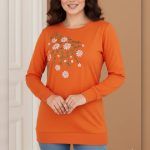 ️بلوز آستین بلند سینه گل عمده (پک 7 عددی)️