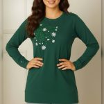 ️بلوز آستین بلند سینه گل عمده (پک 7 عددی)️