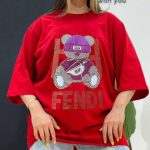 ️تیشرت لانگ لش تدی نگینی عمده (پک 6 عددی)