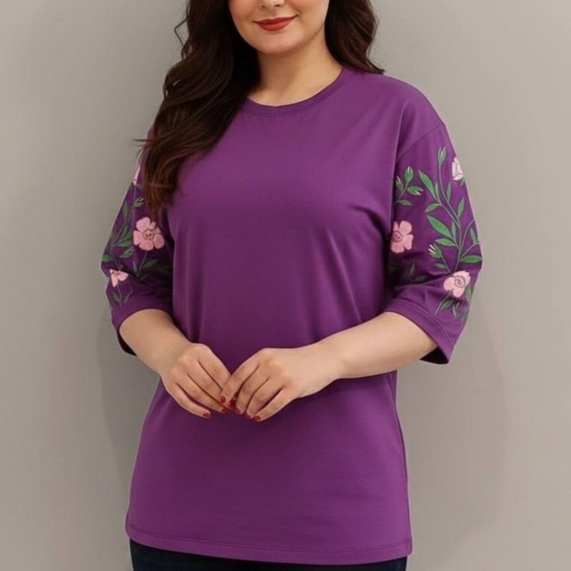 ️تیشرت لانگ آستین گل عمده (پک 6 عددی)️