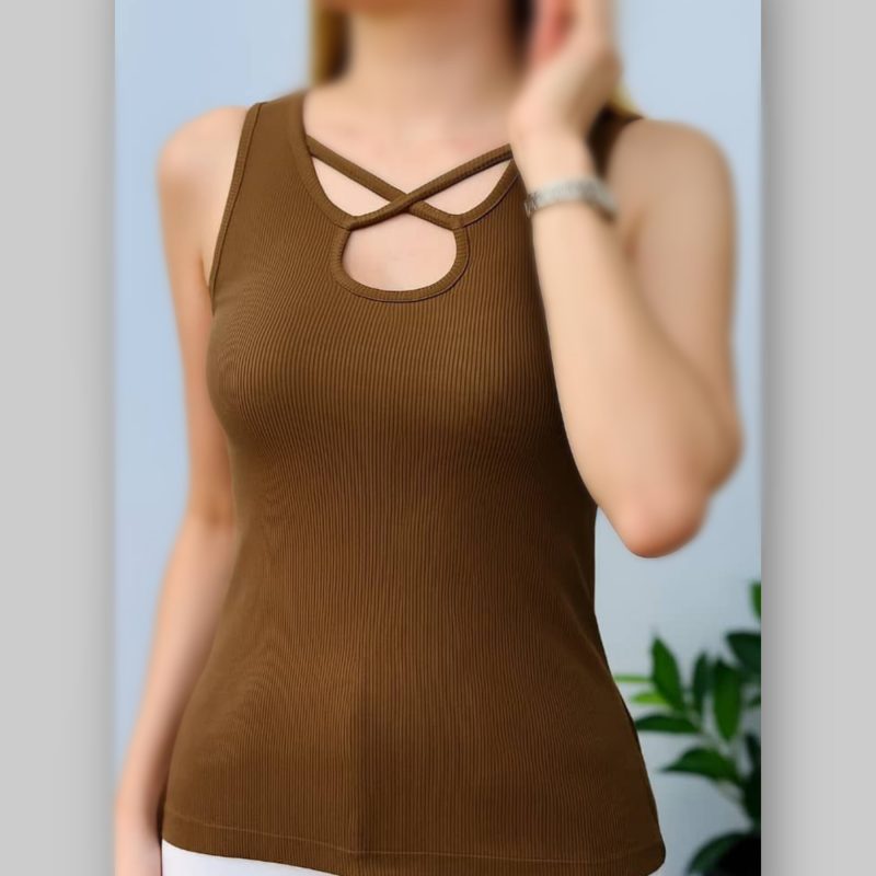 ️تاپ حلقه ای یقه اشکی عمده (پک 6 عددی)